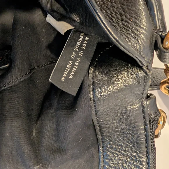 Marc Jacobs Black Crossbody Natasha Bag with Gold Accents - Picture 7 of 10